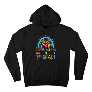 Rainbow Happy Last Day Of 3rd Grade School Teacher Hoodie