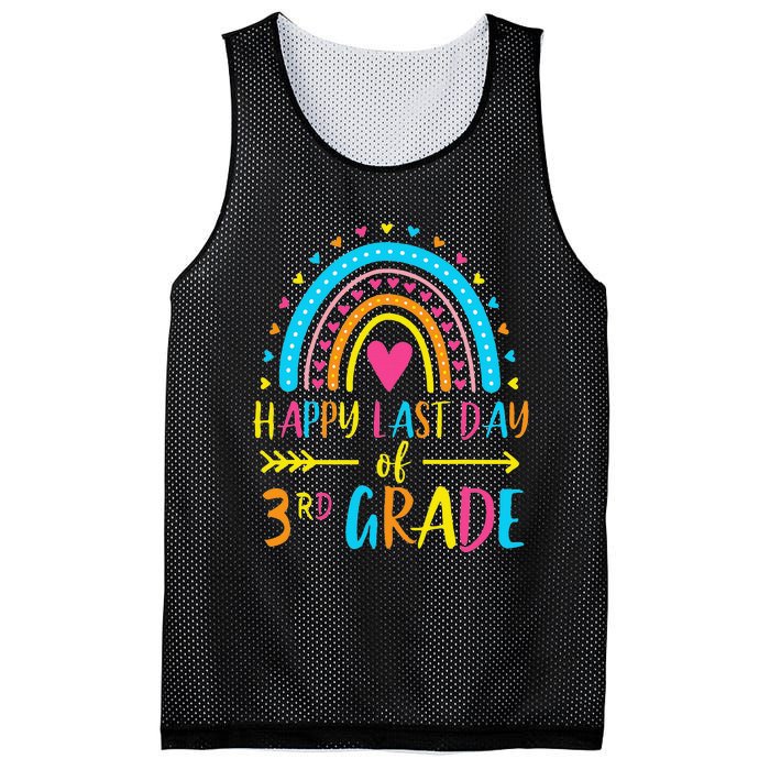 Rainbow Happy Last Day Of 3rd Grade School Teacher Mesh Reversible Basketball Jersey Tank