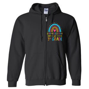 Rainbow Happy Last Day Of 3rd Grade School Teacher Full Zip Hoodie