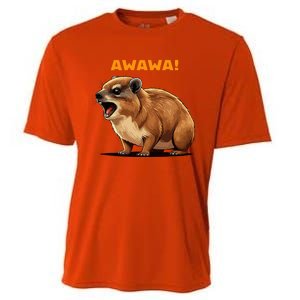 Rock Hyrax Lover Awawa Funny Groundhog Dassie Cooling Performance Crew T-Shirt