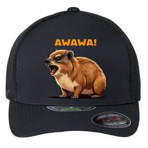 Rock Hyrax Lover Awawa Funny Groundhog Dassie Flexfit Unipanel Trucker Cap