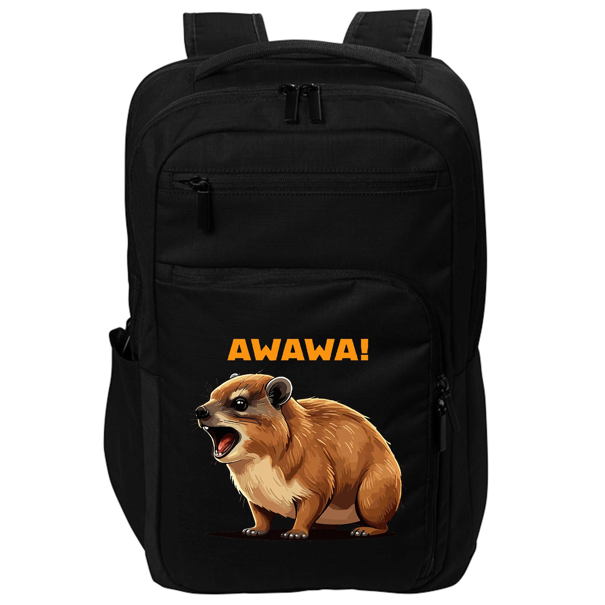 Rock Hyrax Lover Awawa Funny Groundhog Dassie Impact Tech Backpack