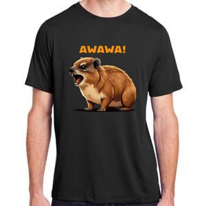 Rock Hyrax Lover Awawa Funny Groundhog Dassie Adult ChromaSoft Performance T-Shirt