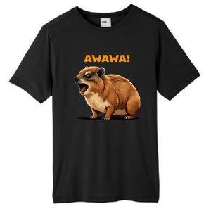 Rock Hyrax Lover Awawa Funny Groundhog Dassie Tall Fusion ChromaSoft Performance T-Shirt