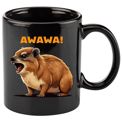 Rock Hyrax Lover Awawa Funny Groundhog Dassie 11oz C Handle Ceramic Mug