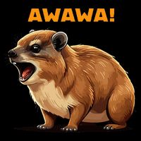 Rock Hyrax Lover Awawa Funny Groundhog Dassie Drawstring Bag