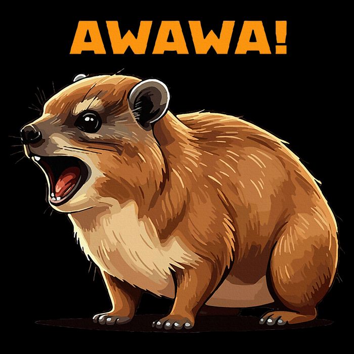 Rock Hyrax Lover Awawa Funny Groundhog Dassie Drawstring Bag