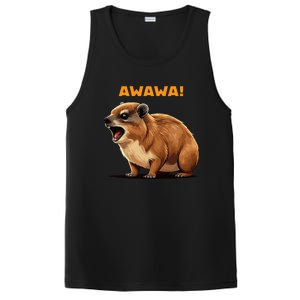 Rock Hyrax Lover Awawa Funny Groundhog Dassie PosiCharge Competitor Tank