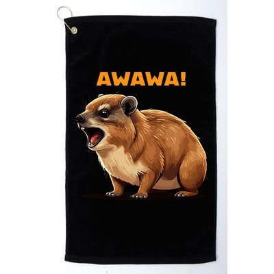 Rock Hyrax Lover Awawa Funny Groundhog Dassie Golf Towel