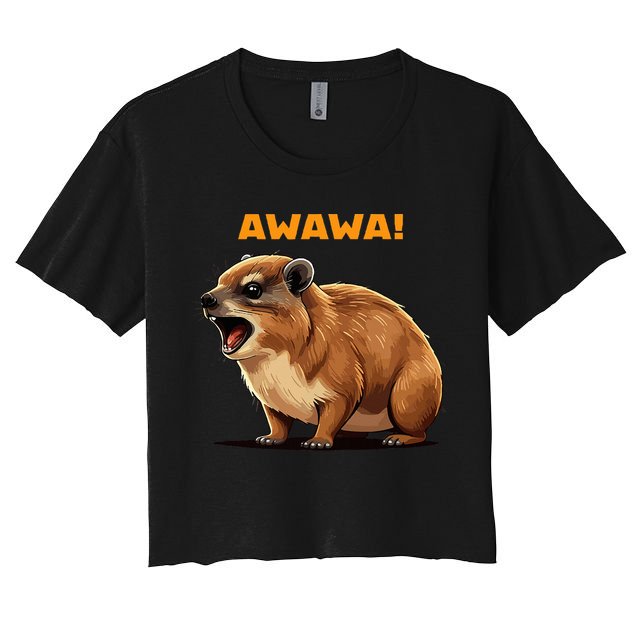 Rock Hyrax Lover Awawa Funny Groundhog Dassie Crop Top