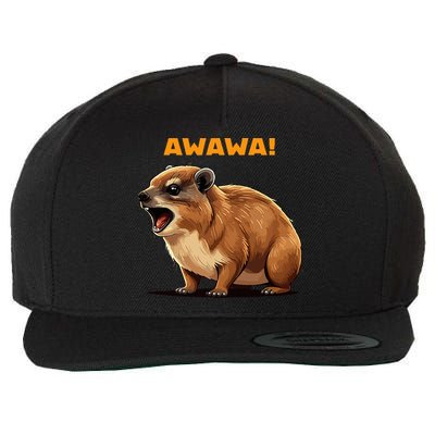 Rock Hyrax Lover Awawa Funny Groundhog Dassie Wool Snapback Cap