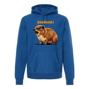 Rock Hyrax Lover Awawa Funny Groundhog Dassie Premium Hoodie