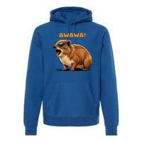 Rock Hyrax Lover Awawa Funny Groundhog Dassie Premium Hoodie