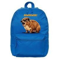 Rock Hyrax Lover Awawa Funny Groundhog Dassie 16 in Basic Backpack