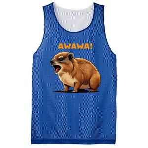 Rock Hyrax Lover Awawa Funny Groundhog Dassie Mesh Reversible Basketball Jersey Tank