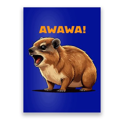 Rock Hyrax Lover Awawa Funny Groundhog Dassie Poster