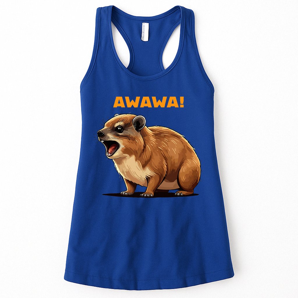 Rock Hyrax Lover Awawa Funny Groundhog Dassie Womens Tank Top