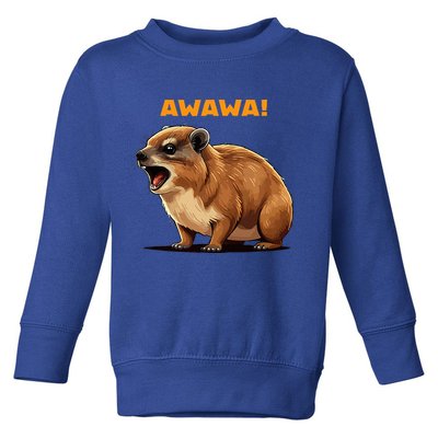 Rock Hyrax Lover Awawa Funny Groundhog Dassie Toddler Sweatshirt