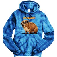 Rock Hyrax Lover Awawa Funny Groundhog Dassie Tie Dye Hoodie