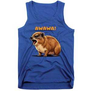 Rock Hyrax Lover Awawa Funny Groundhog Dassie Tank Top