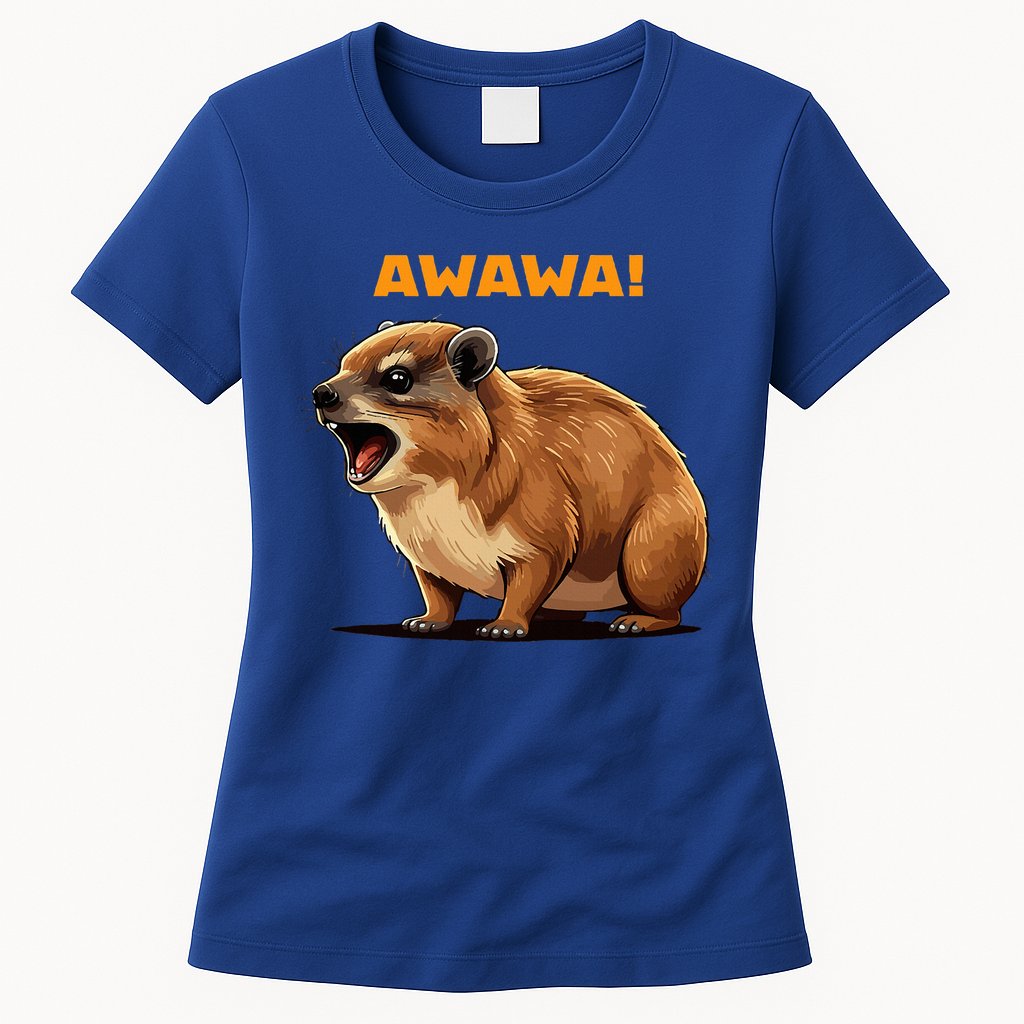 Rock Hyrax Lover Awawa Funny Groundhog Dassie Womens T-Shirt