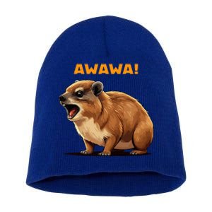 Rock Hyrax Lover Awawa Funny Groundhog Dassie Short Acrylic Beanie