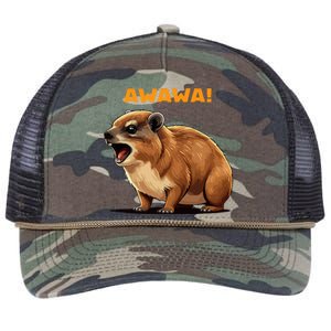 Rock Hyrax Lover Awawa Funny Groundhog Dassie Retro Rope Trucker Hat Cap