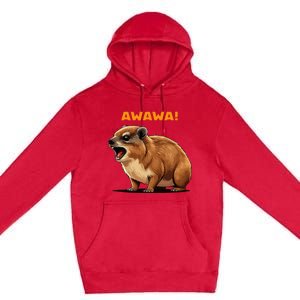 Rock Hyrax Lover Awawa Funny Groundhog Dassie Premium Pullover Hoodie