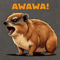 Rock Hyrax Lover Awawa Funny Groundhog Dassie Cotton Canvas Backpack