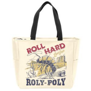 Roll Hard Live Free Roly Poly Wild West Rodeo Cowboy Zip Tote Bag