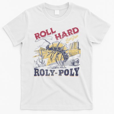 Roll Hard Live Free Roly Poly Wild West Rodeo Cowboy T-Shirt