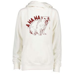 Rock Hyrax Lover Awawa Funny Groundhog Dassi Womens Funnel Neck Pullover Hood