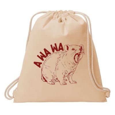 Rock Hyrax Lover Awawa Funny Groundhog Dassi Drawstring Bag