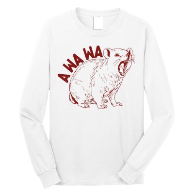 Rock Hyrax Lover Awawa Funny Groundhog Dassi Long Sleeve Shirt