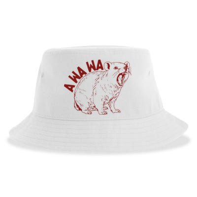Rock Hyrax Lover Awawa Funny Groundhog Dassi Sustainable Bucket Hat