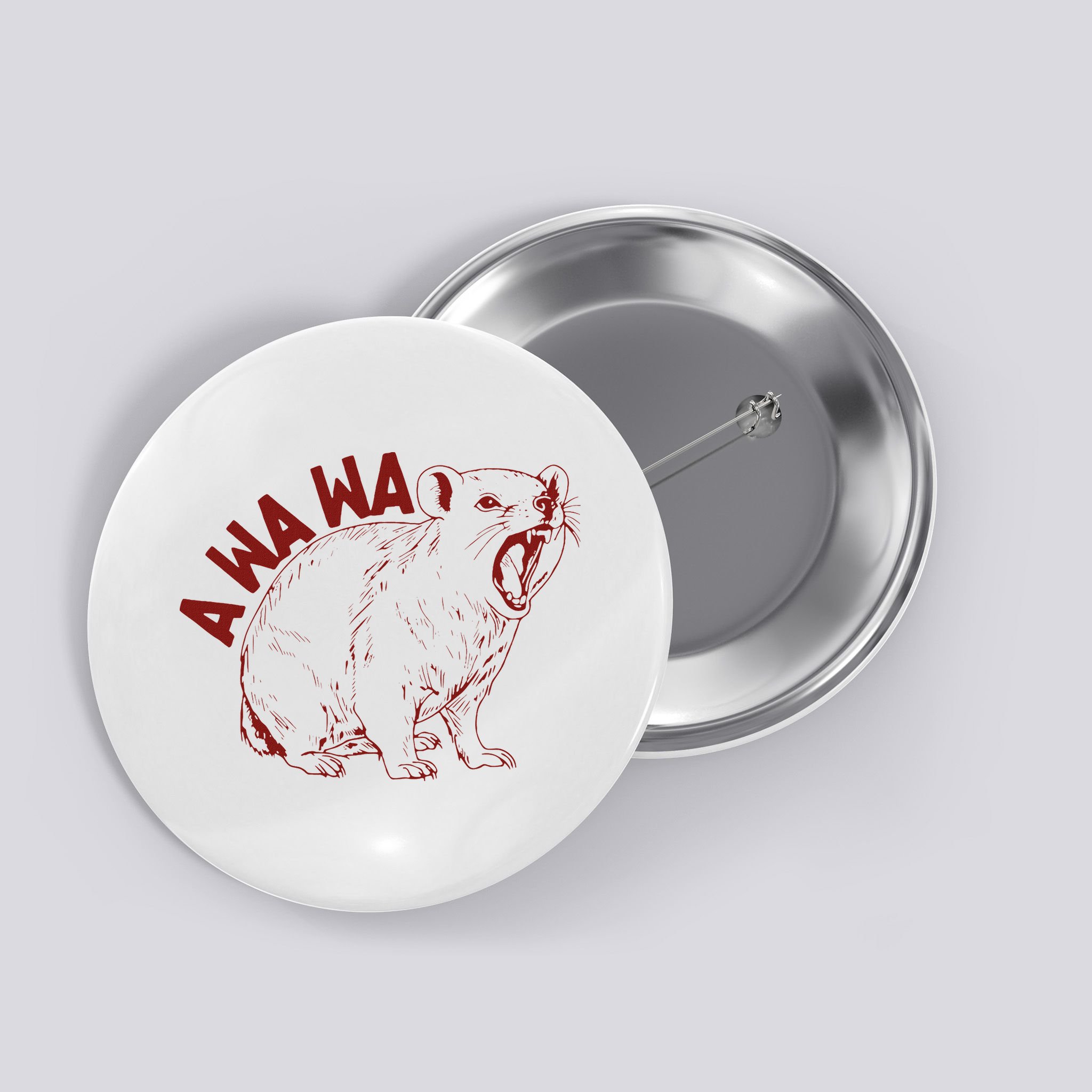 Rock Hyrax Lover Awawa Funny Groundhog Dassi Button