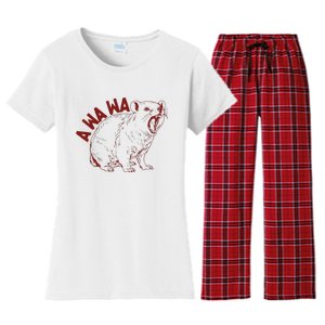 Rock Hyrax Lover Awawa Funny Groundhog Dassi Women's Flannel Pajama Set