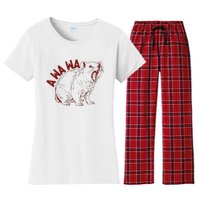 Rock Hyrax Lover Awawa Funny Groundhog Dassi Women's Flannel Pajama Set