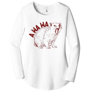 Rock Hyrax Lover Awawa Funny Groundhog Dassi Women's Perfect Tri Tunic Long Sleeve Shirt