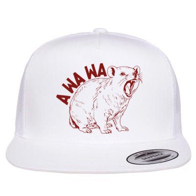 Rock Hyrax Lover Awawa Funny Groundhog Dassi Flat Bill Trucker Hat