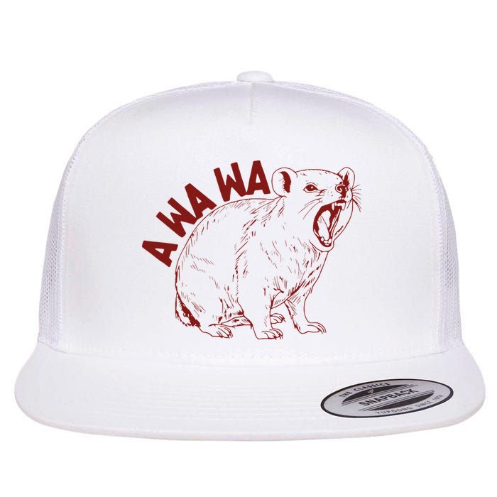 Rock Hyrax Lover Awawa Funny Groundhog Dassi Flat Bill Trucker Hat