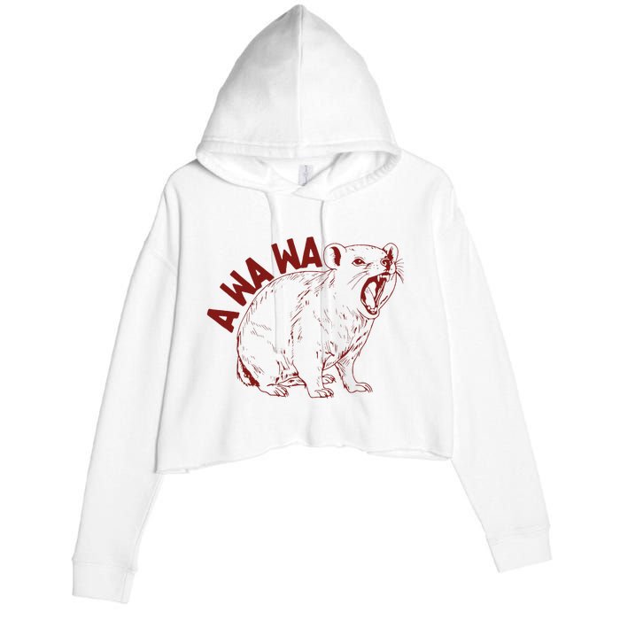 Rock Hyrax Lover Awawa Funny Groundhog Dassi Crop Fleece Hoodie