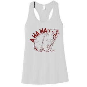 Rock Hyrax Lover Awawa Funny Groundhog Dassi Women's Racerback Tank