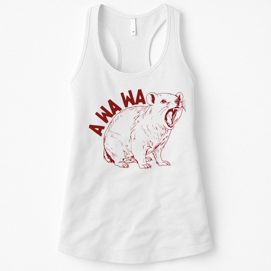 Rock Hyrax Lover Awawa Funny Groundhog Dassi Womens Tank Top
