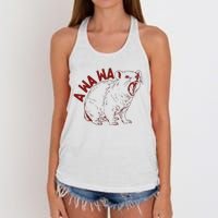 Rock Hyrax Lover Awawa Funny Groundhog Dassi Women's Knotted Racerback Tank