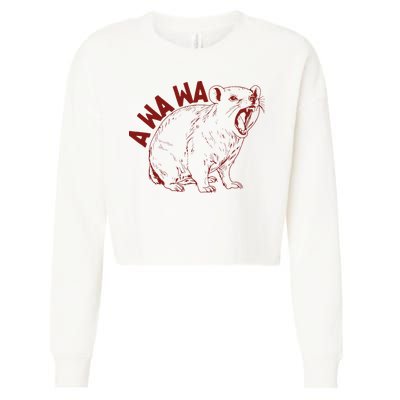 Rock Hyrax Lover Awawa Funny Groundhog Dassi Cropped Pullover Crew