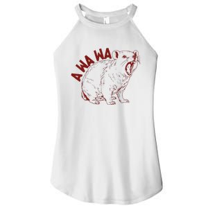 Rock Hyrax Lover Awawa Funny Groundhog Dassi Women's Perfect Tri Rocker Tank