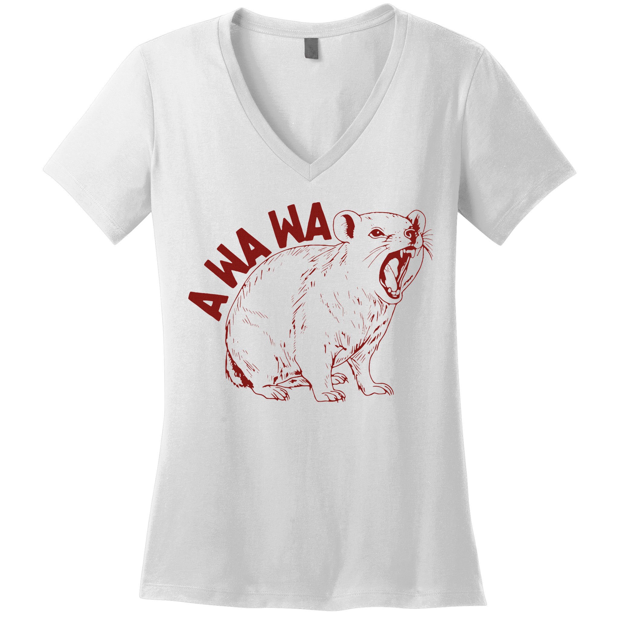 Rock Hyrax Lover Awawa Funny Groundhog Dassi Women's V-Neck T-Shirt