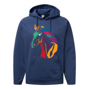 Rainbow Horse Lover Cute Performance Fleece Hoodie