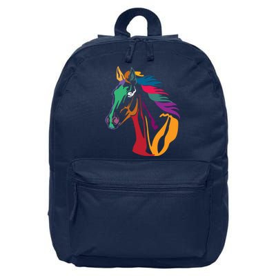 Rainbow Horse Lover Cute 16 in Basic Backpack